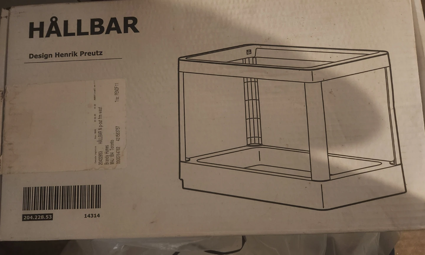 Pull out frame for recycling/ trash