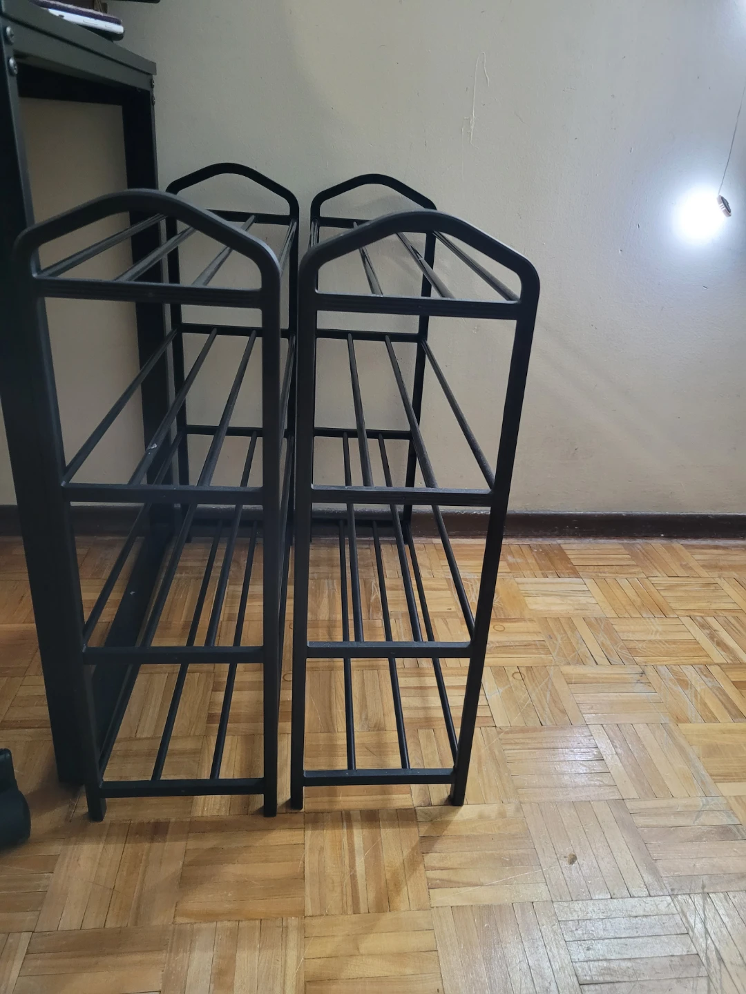2 4-Tier Black Metal Shoe Rack - photo 2