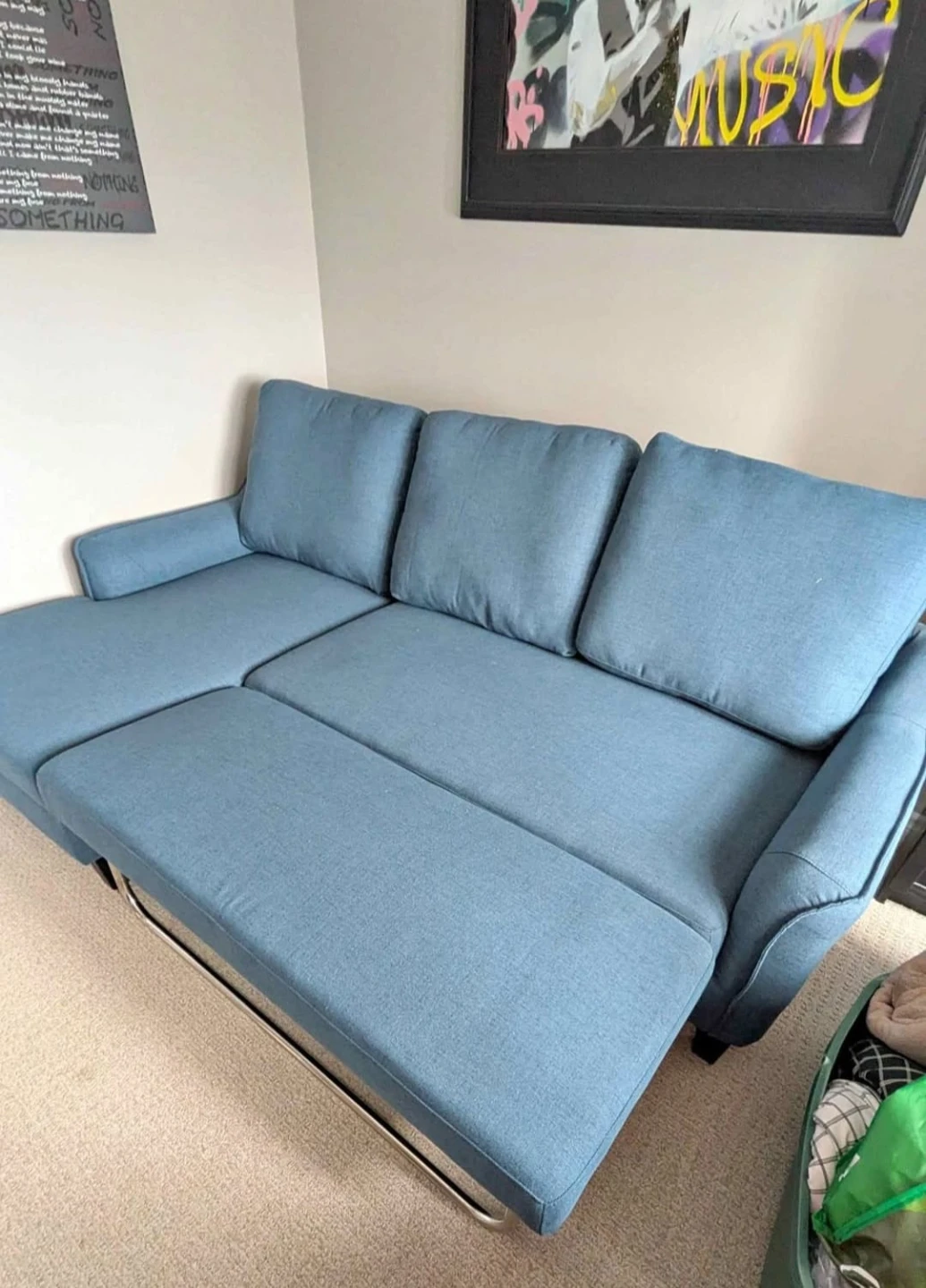 Blue Sectional Sofa Bed