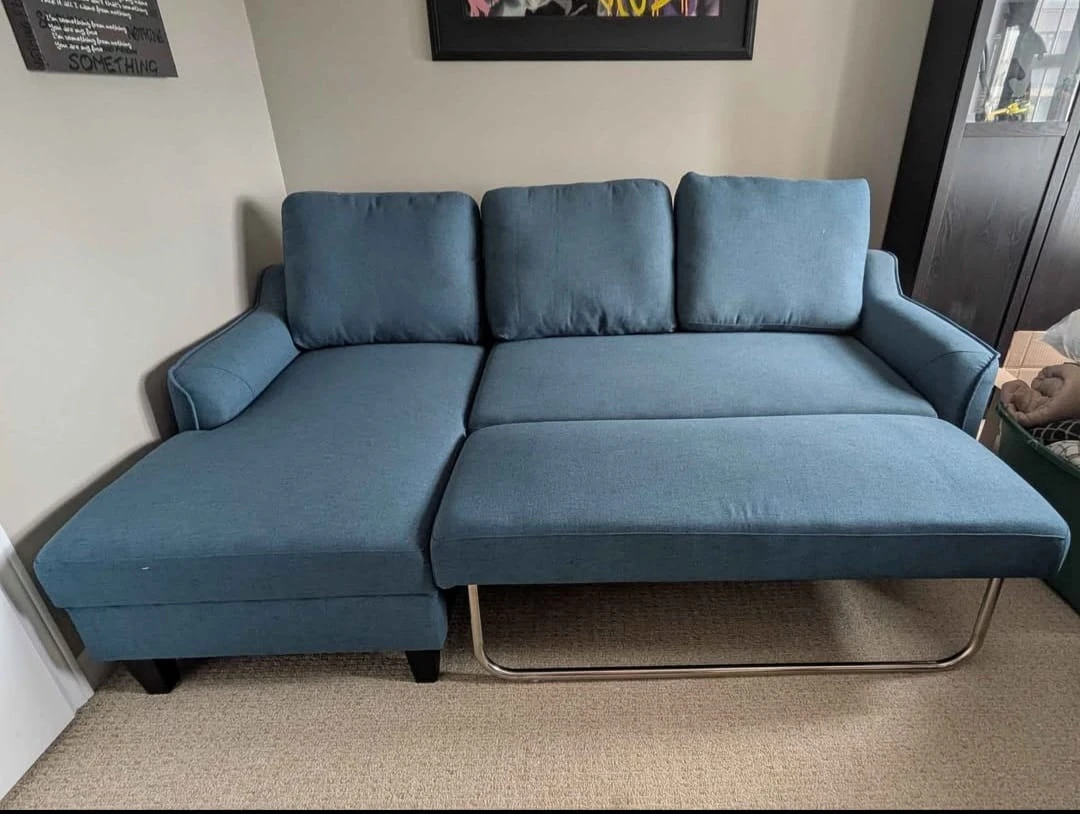 Blue Sectional Sofa Bed - photo 2
