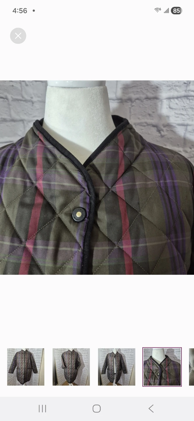 Lauren Ralph Lauren Quilted Plaid Long Jacket - photo 5