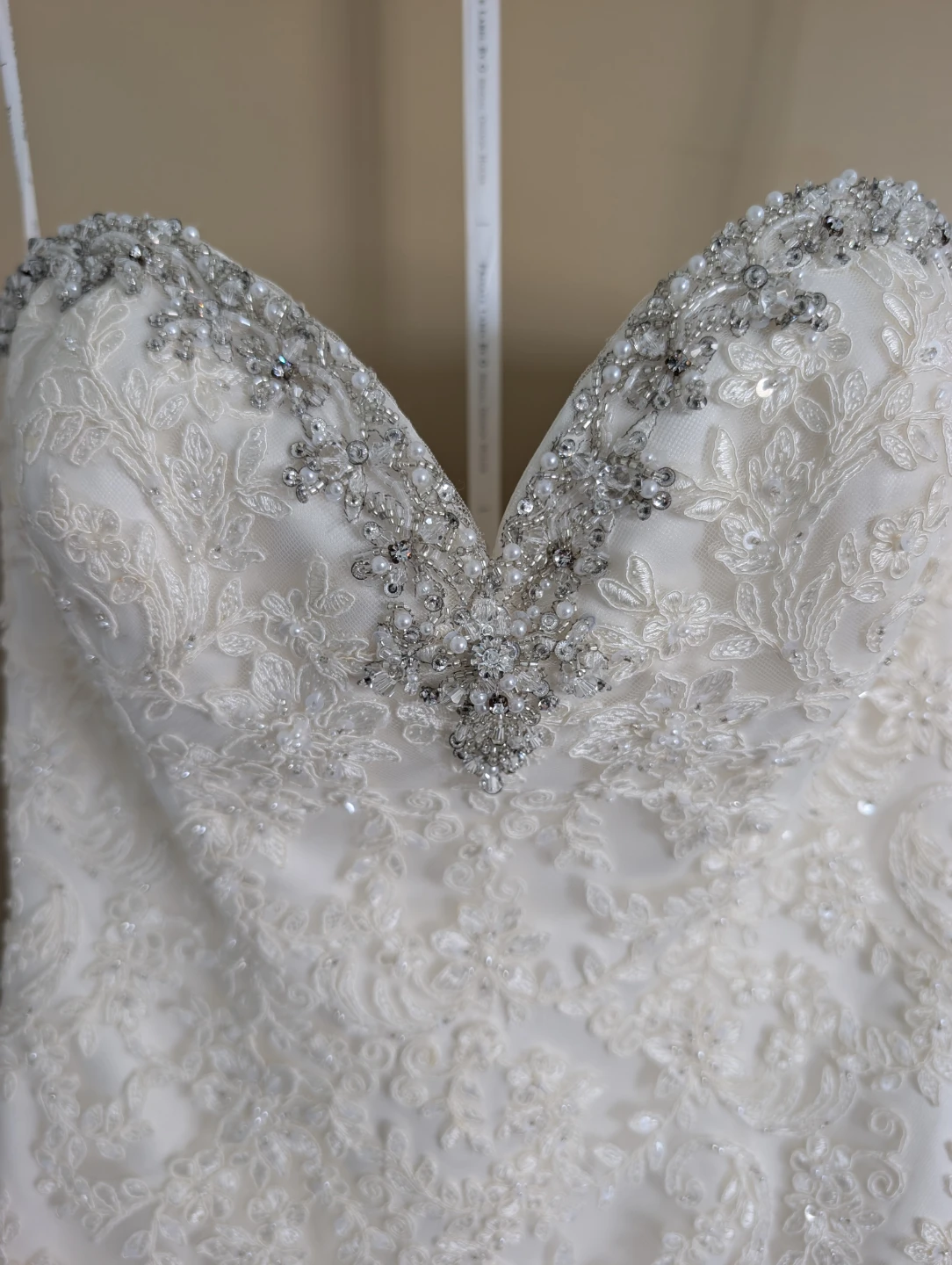 Fit & Flare Wedding dress, lace bodice & sweetheart neckline - photo 4