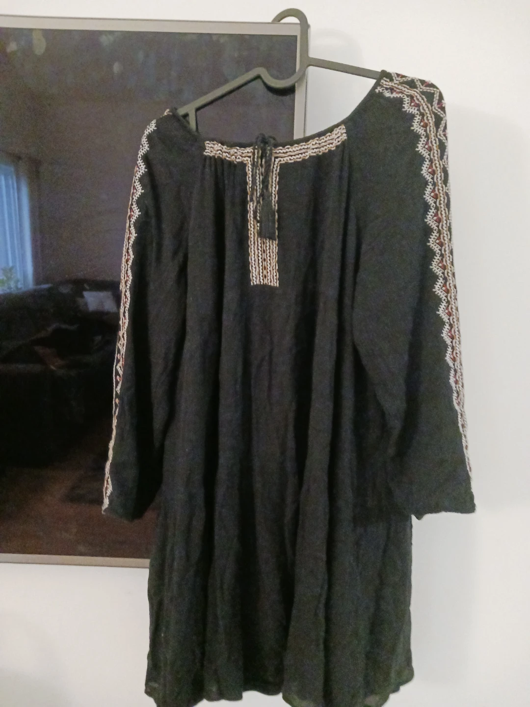 Black Embroidered Tunic Dress - photo 2