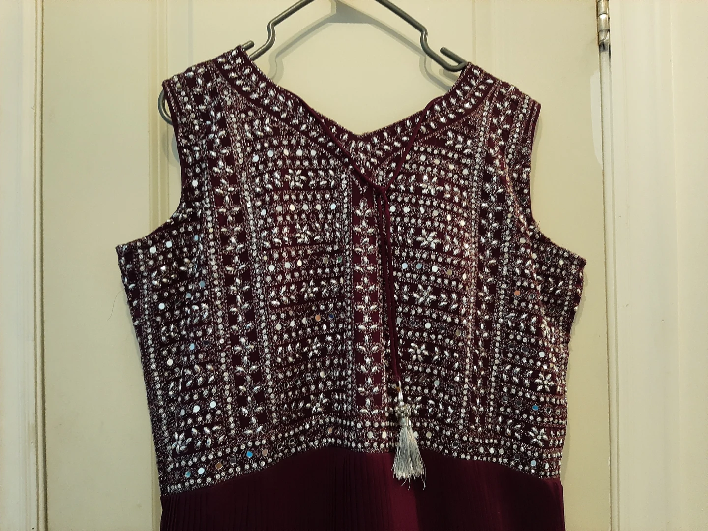 XL Brand New Never Worn Purple Embellished Sleeveless Maxi Dress - photo 3