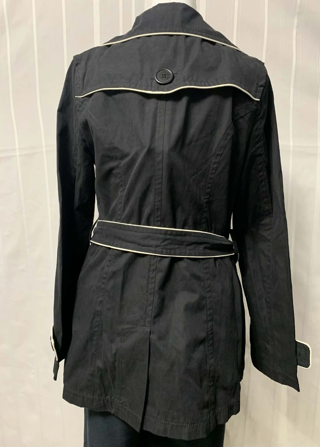 Toujou Black Trench Coat Size S - photo 3