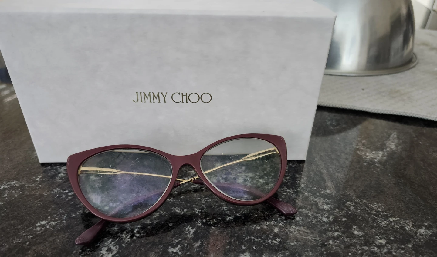 Jimmy Choo Cat Eye Eyeglasses - Burgundy - photo 4