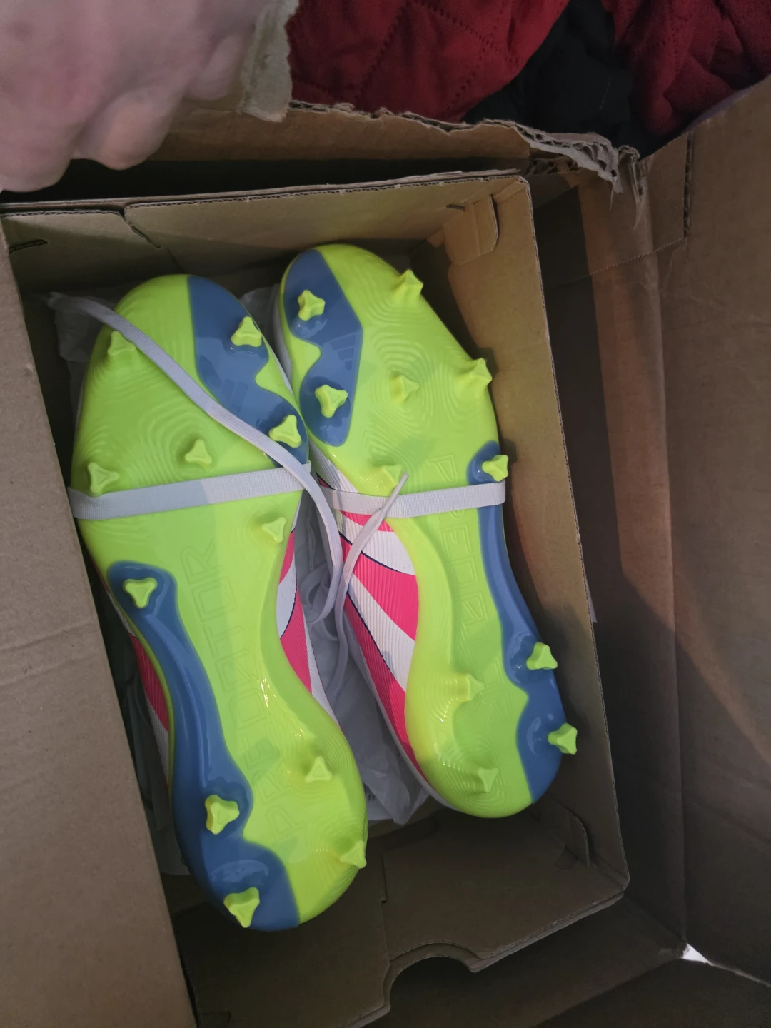 Adidas Predator League FT FG/MG Soccer Cleats White/Pink/Lime - photo 2