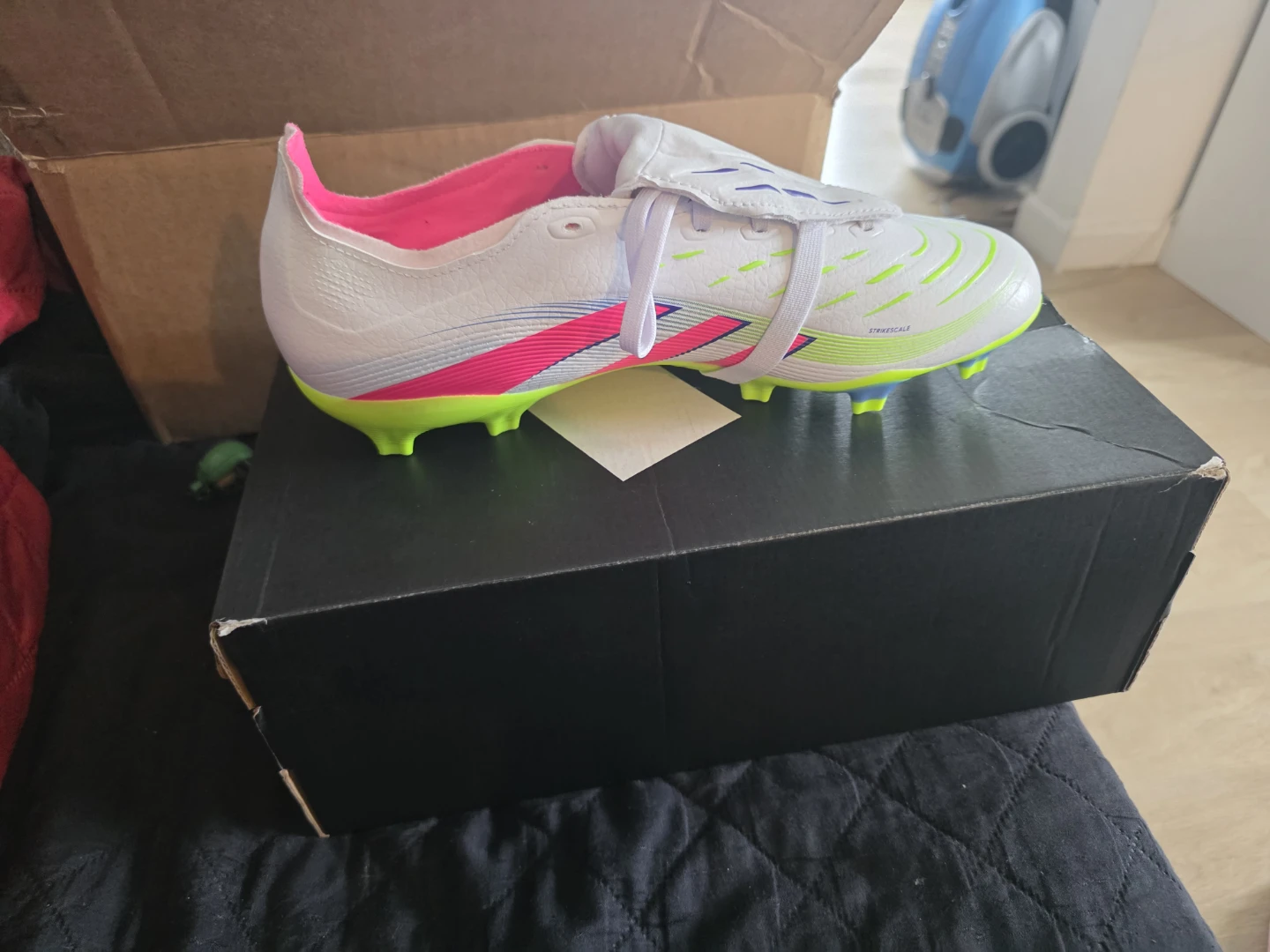 Adidas Predator League FT FG/MG Soccer Cleats White/Pink/Lime - photo 4
