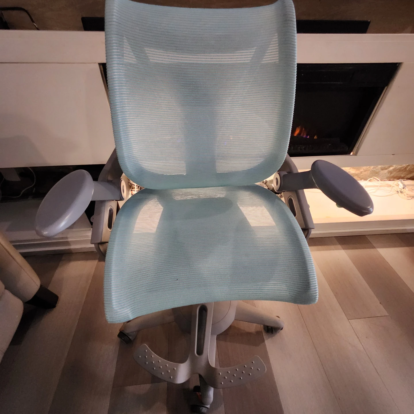 Ergonomic Office Chair - Light Blue Mesh