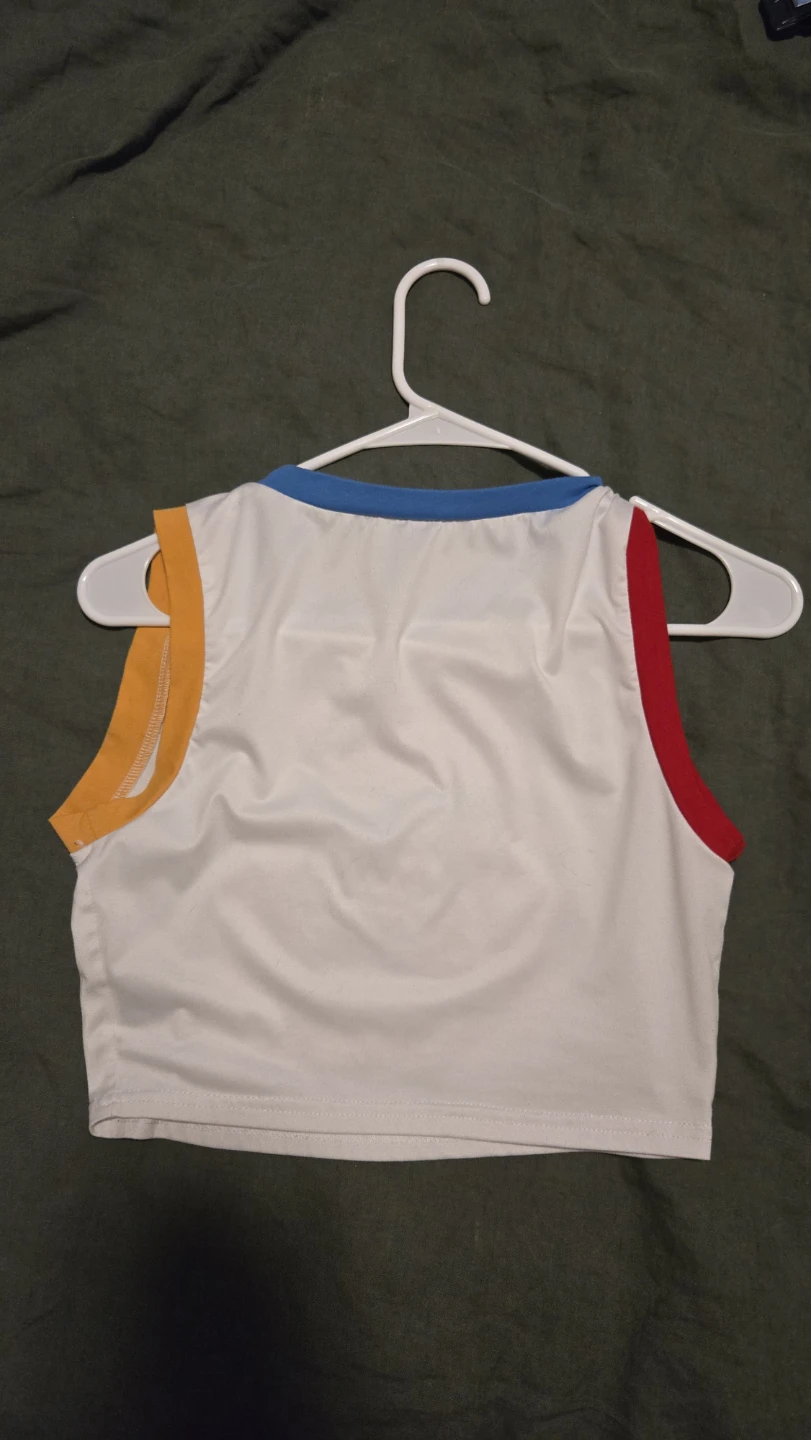 White "Don't Talk to Strangers" Crop Top size xs - photo 2