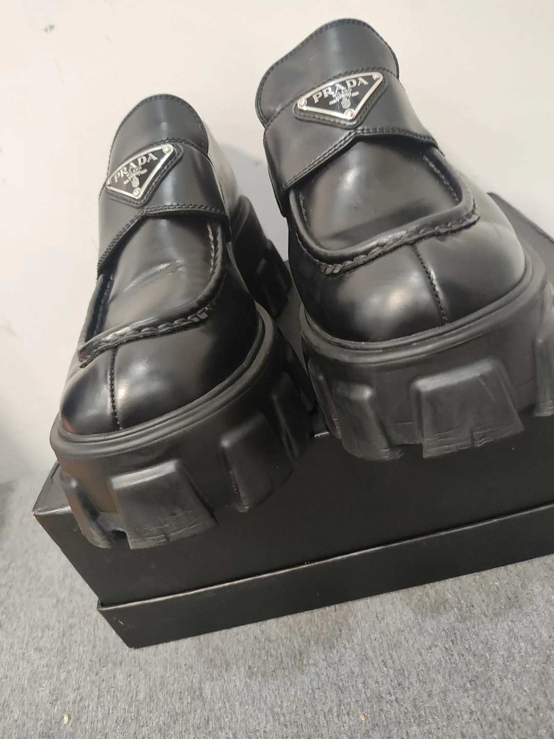 Prada Black Leather Loafers