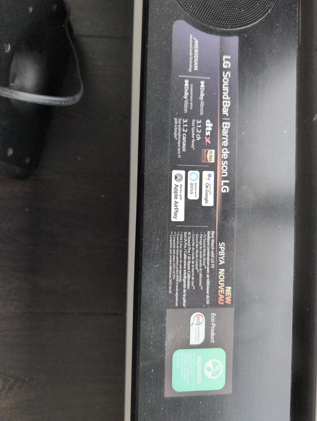 LG Sound Bar SP8YA with Subwoofer