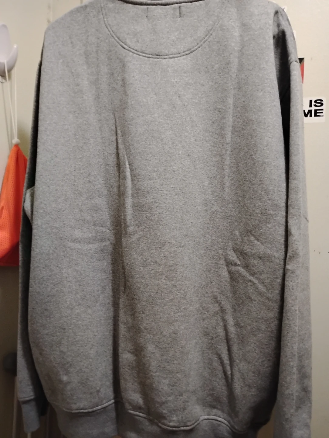 5x xl Men's LUSTRE Grey Plaid Crewneck Sweatshirt - photo 3