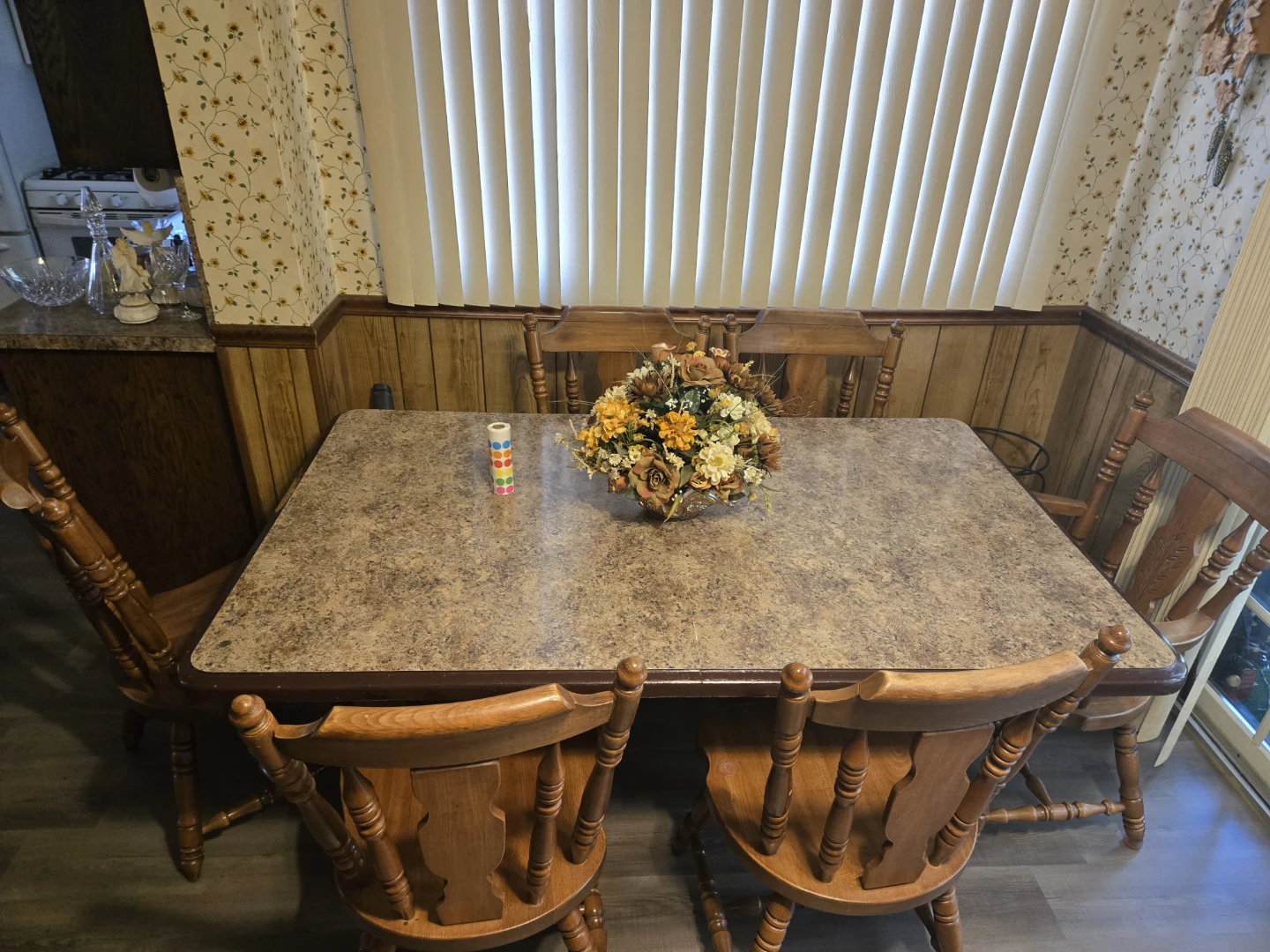 Wooden Dining Table and Chairs Set - photo 2