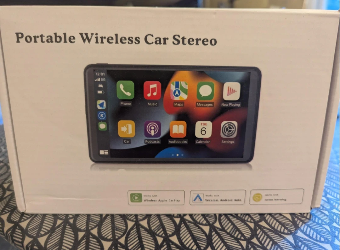 Portable Wireless Car Stereo with Apple CarPlay and Android Auto