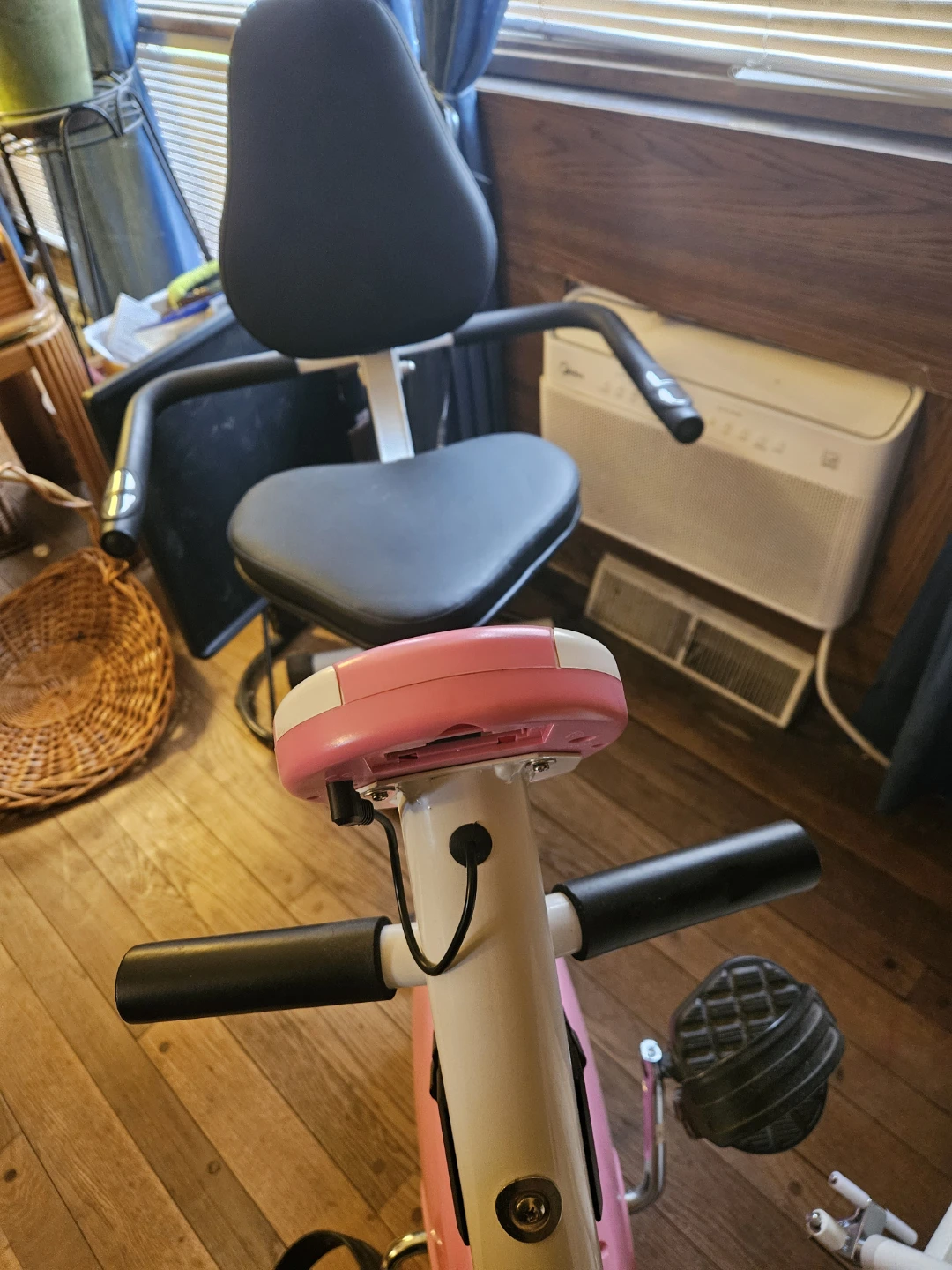 Sunny Health & Fitness Pink Recumbent Exercise Bike