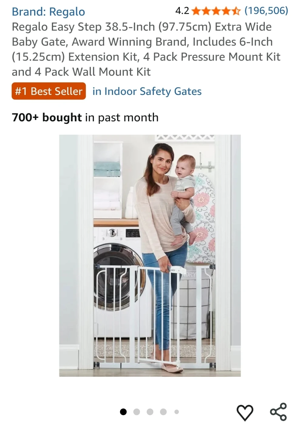 Regalo Easy Step 38.5-Inch (97.75cm) Extra Wide Baby Gate - photo 3