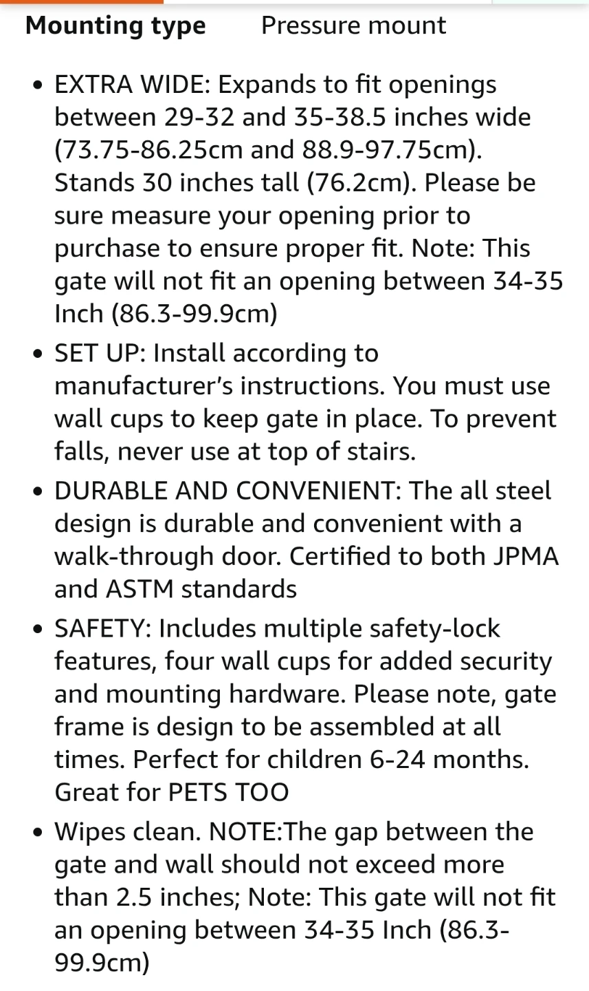 Regalo Easy Step 38.5-Inch (97.75cm) Extra Wide Baby Gate - photo 4