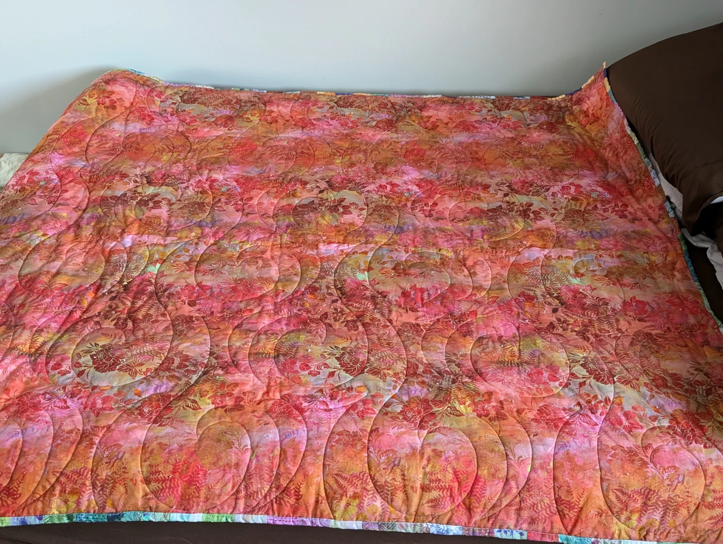 Handmade Quilt Floral Design - photo 3