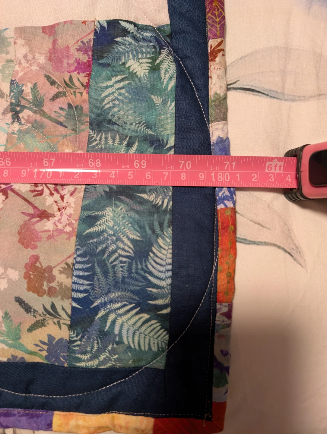 Handmade Quilt Floral Design - photo 4