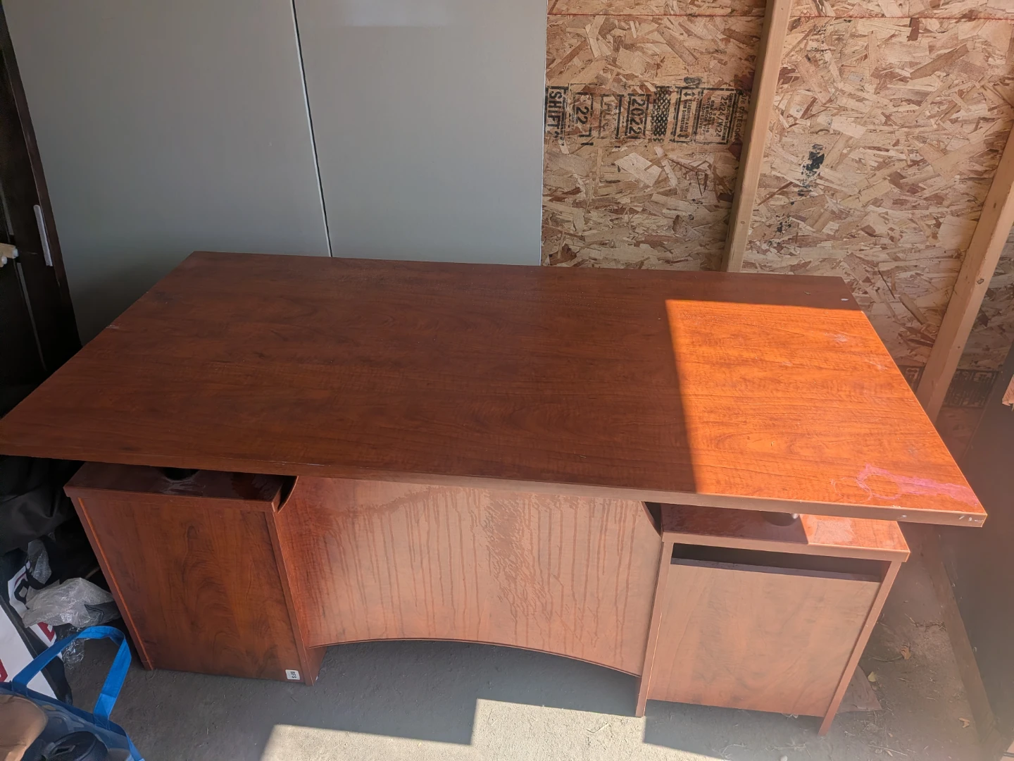 Executive Wood Desk with Drawers