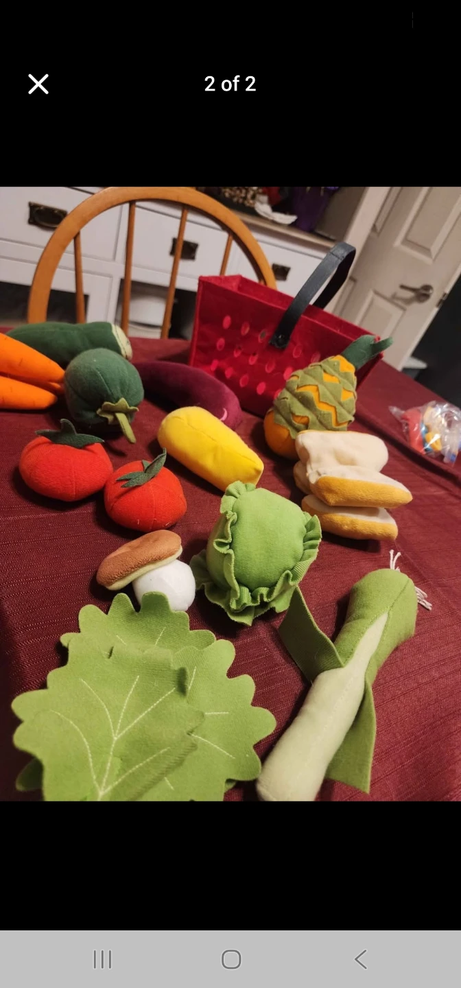 Plush Play Food Set with Basket - photo 2