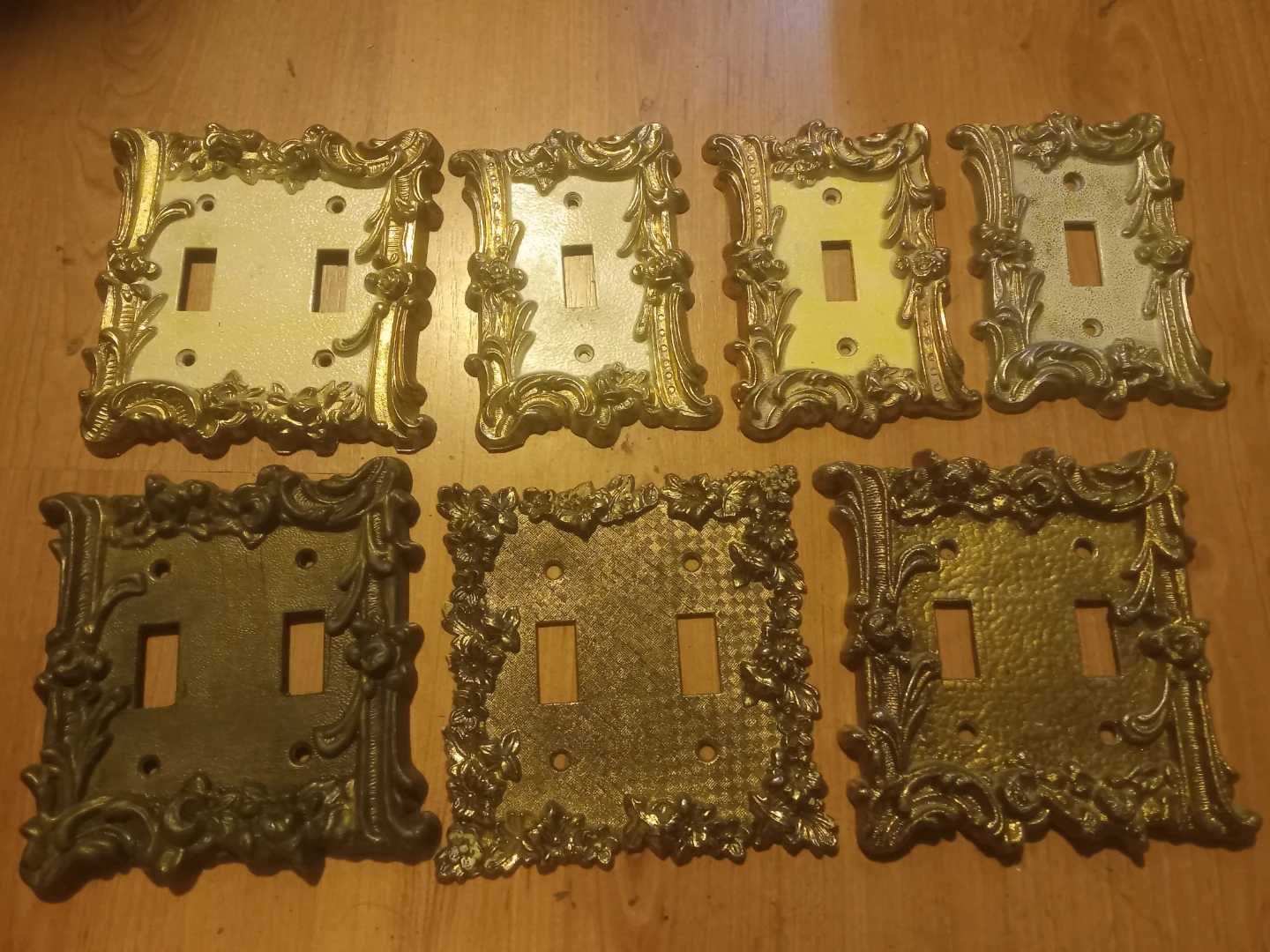 Set of 7 Ornate Decorative Switch Plates