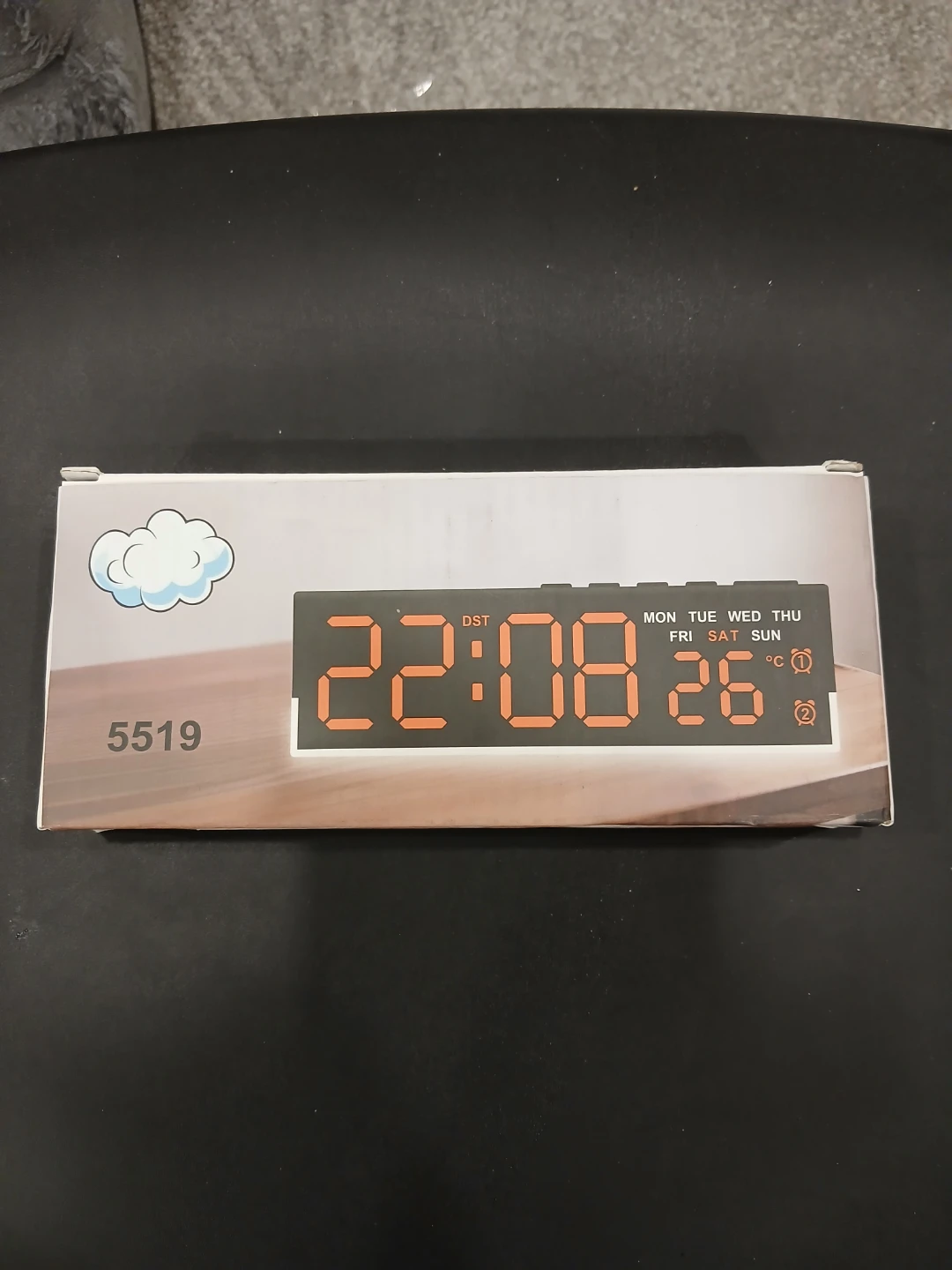 Digital Clock 5519 - Orange LED Display