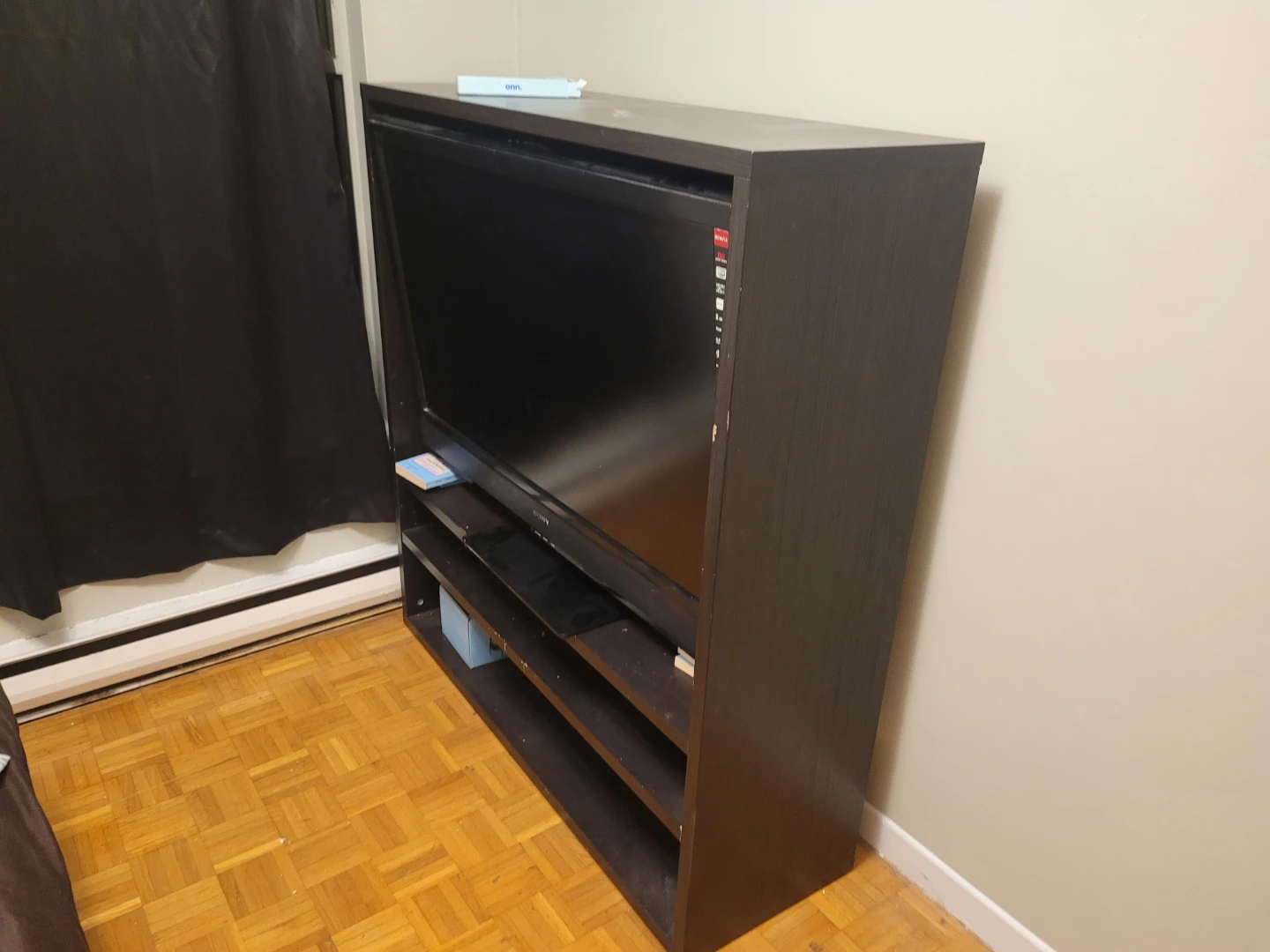 Ikea black entertainment cabinet. - photo 2