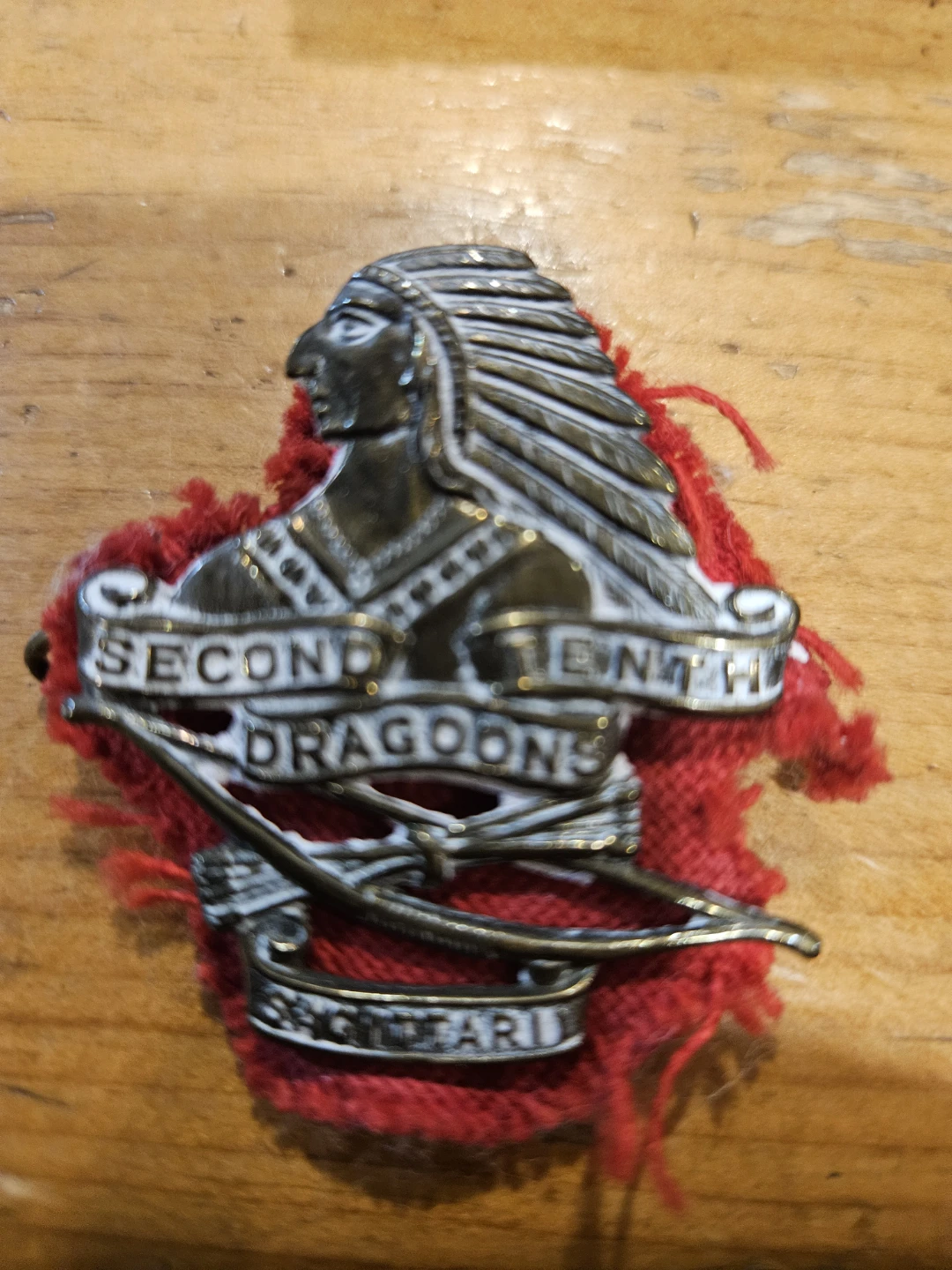 Vintage 2nd/10th Canadian Dragoons Cap Badge