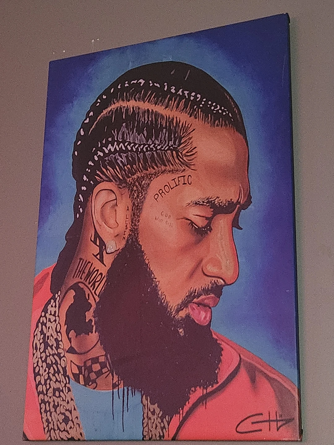 Nipsey Hussle Portrait Art Canvas