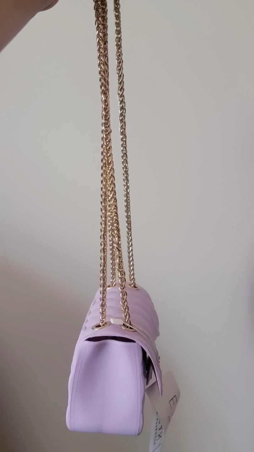 Emperia Quilted Lavender Jelly Handbag with Gold Chain - photo 3
