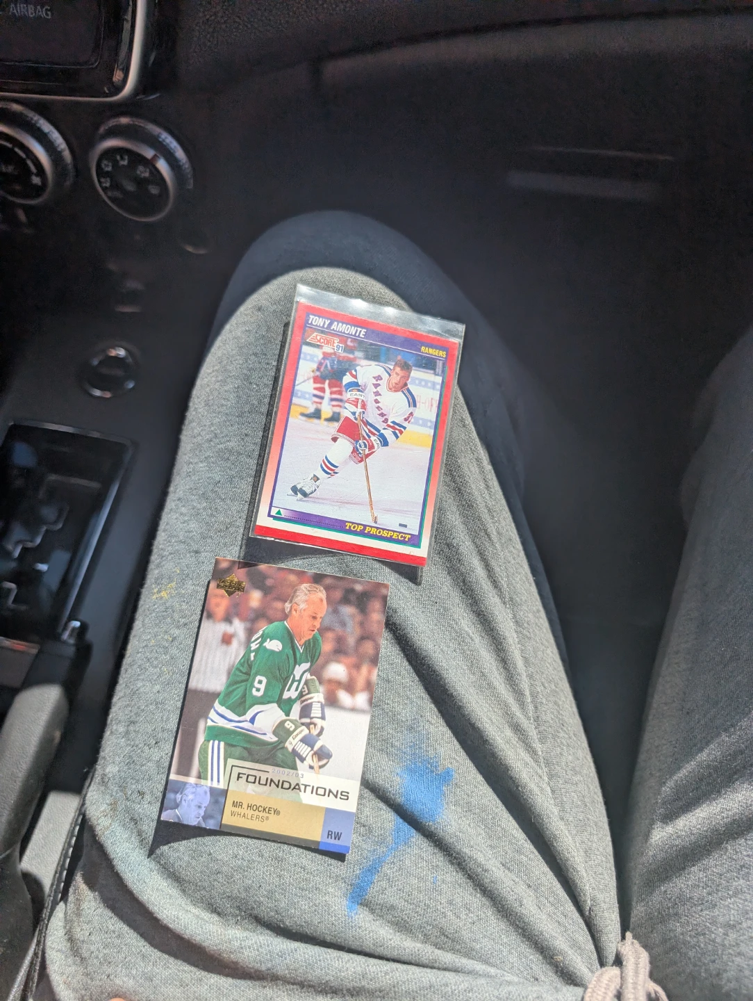 Hockey cards and comic cards