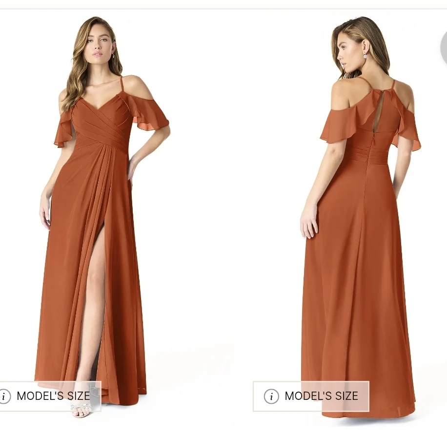 Bridesmaid Dress (Coral/Peach) Size 6 - photo 3