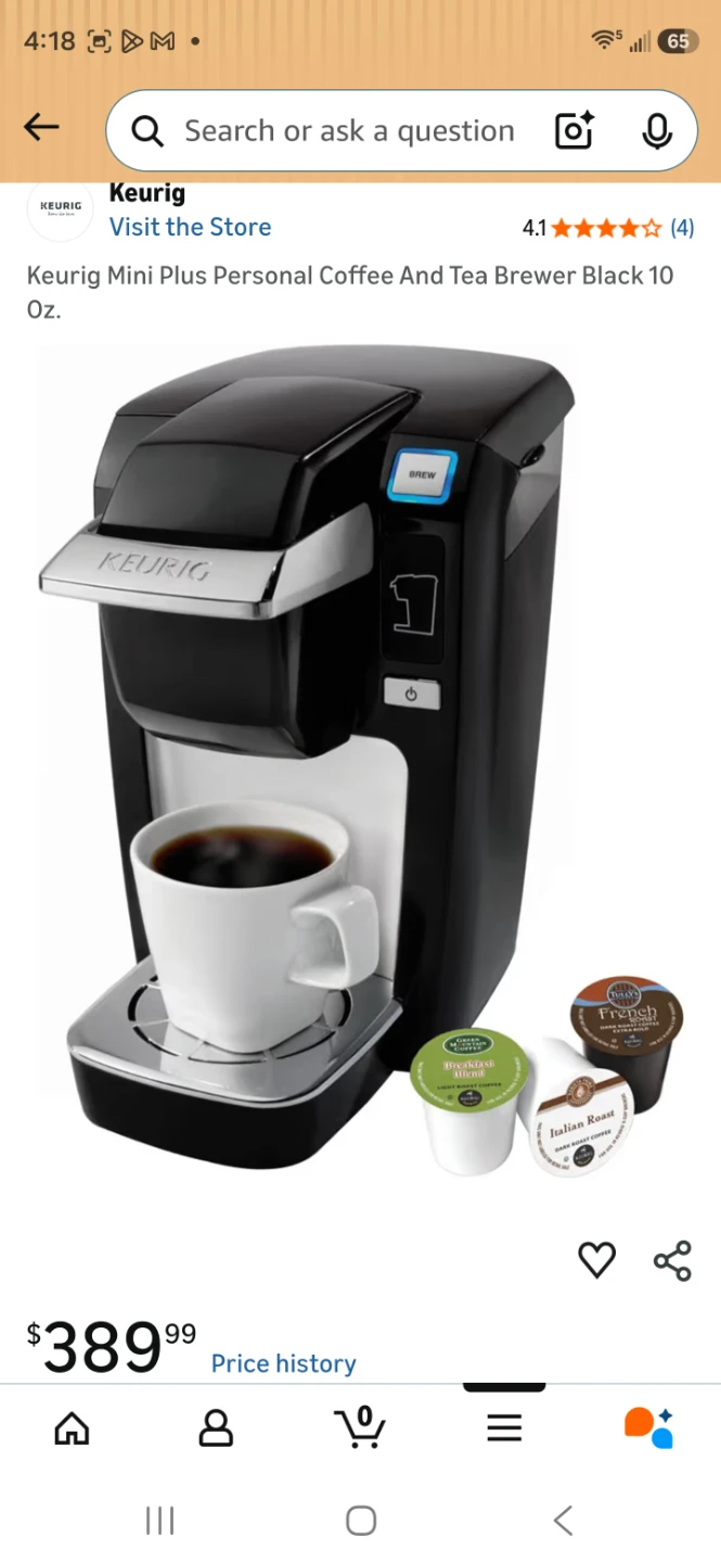 Keurig Mini Plus Personal Coffee and Tea Brewer Black 10 Oz - photo 2