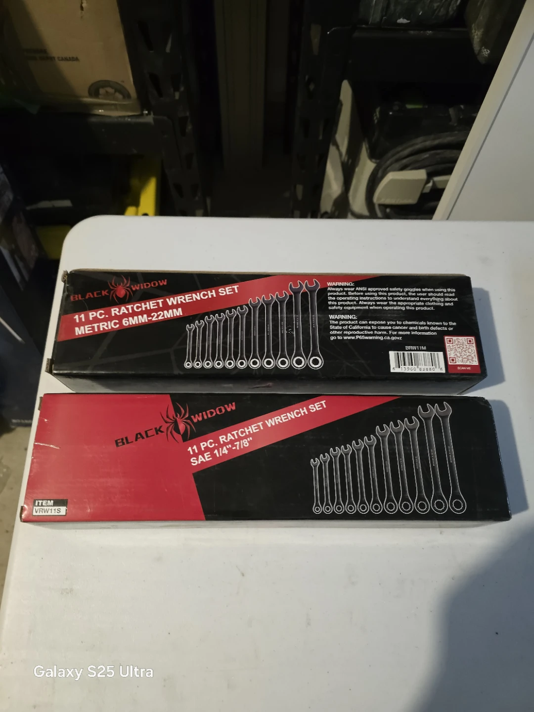 Black Widow 11 Pc. Ratchet Wrench Set (Metric & SAE)