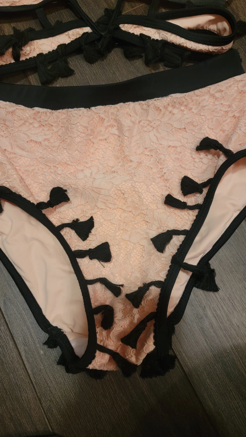Unbranded 'For Love & Lemons' like Black Tassel lace bikini - photo 2