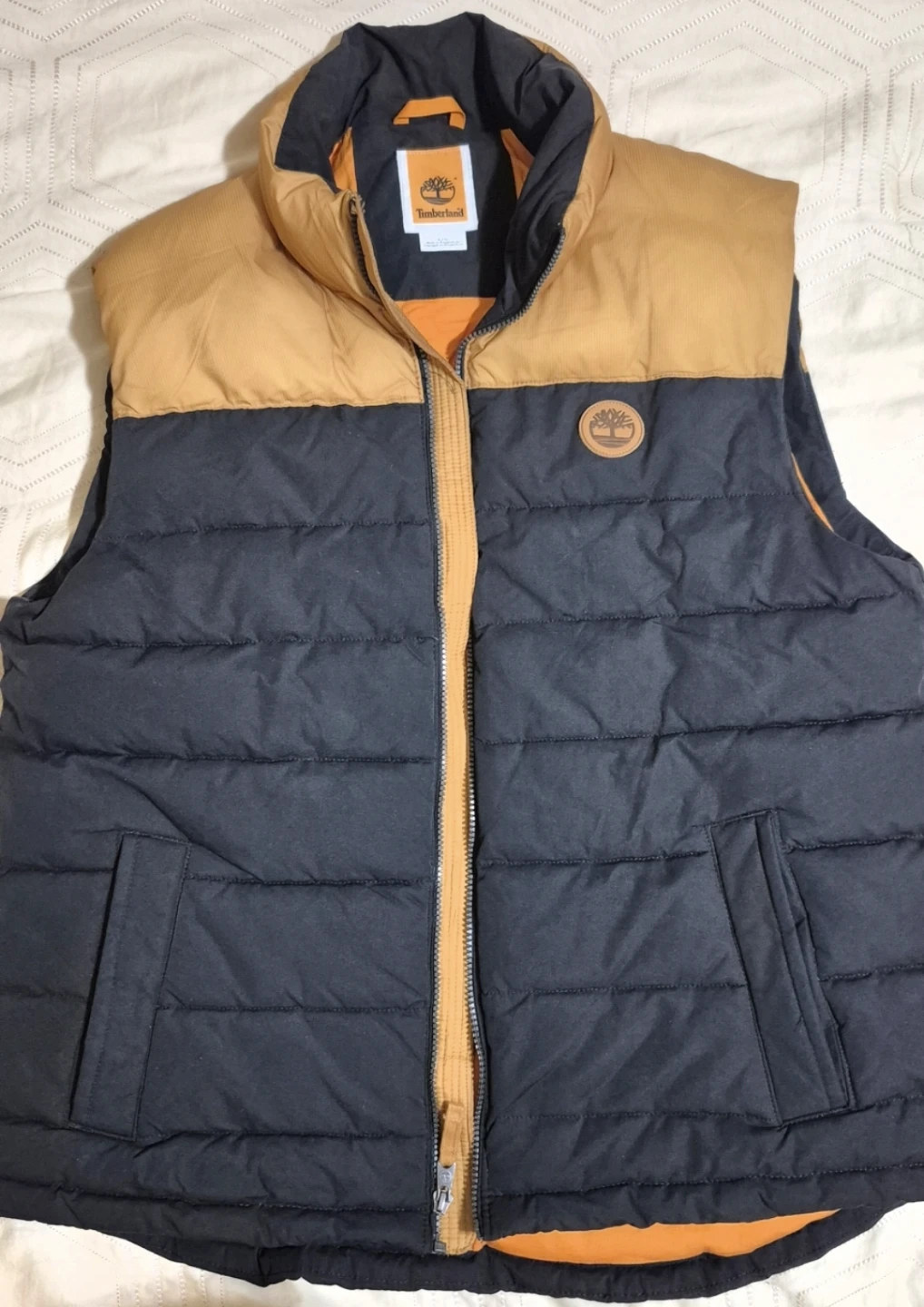Timberland Puffer Vest - Tan and Black - L