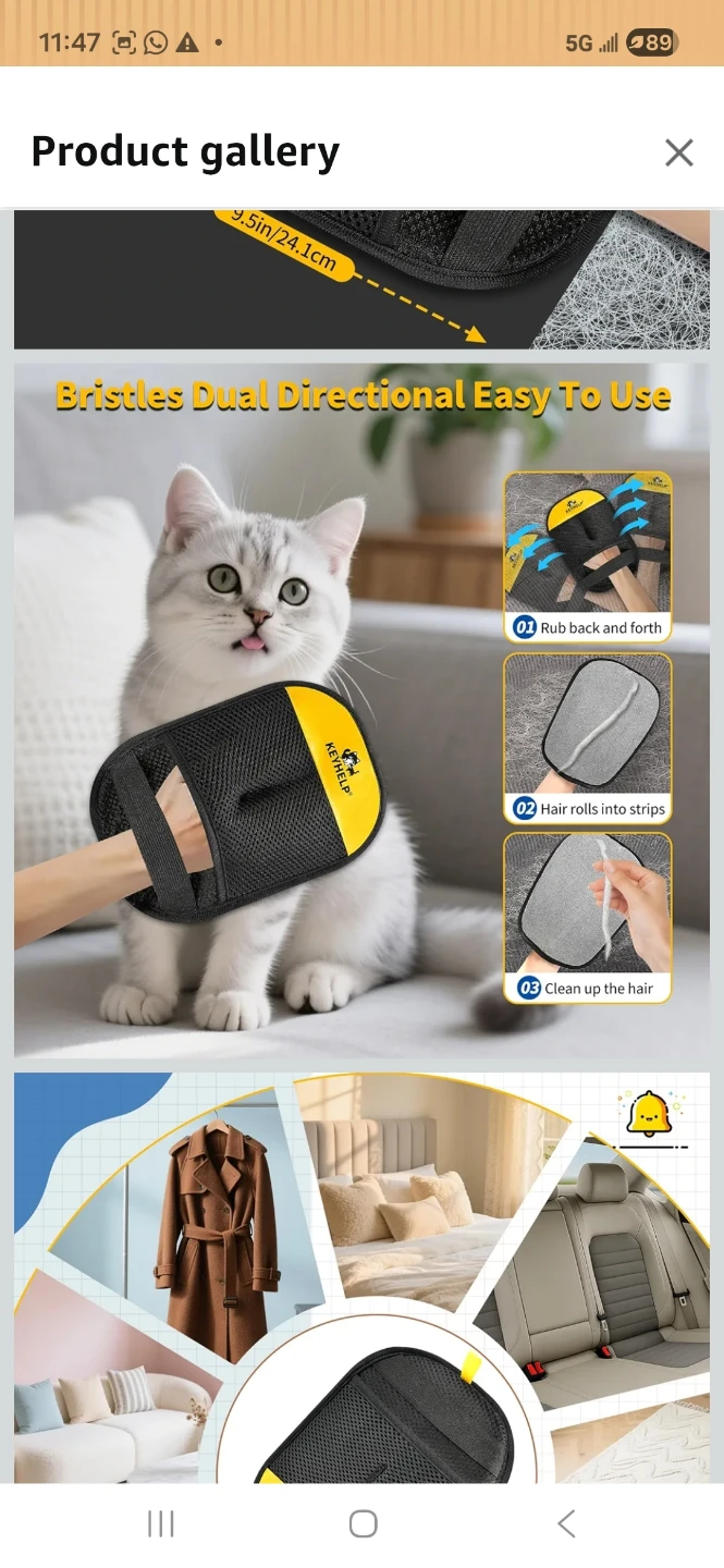 KEYHELP Pet Hair and Lint Remover Glove - photo 3