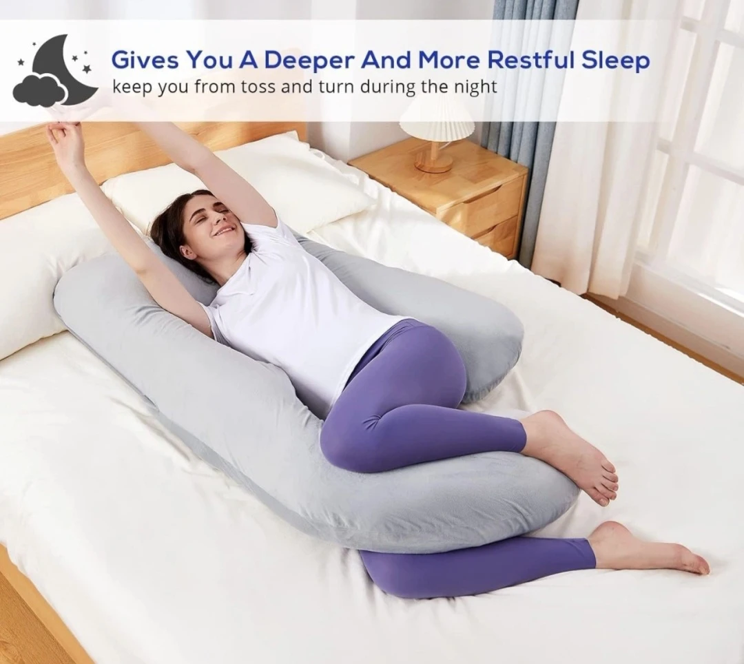 Grey U-Shaped Pregnancy Pillow - photo 4