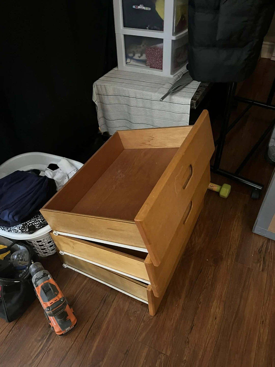 Single Wooden Bed Frame with Drawers - photo 4