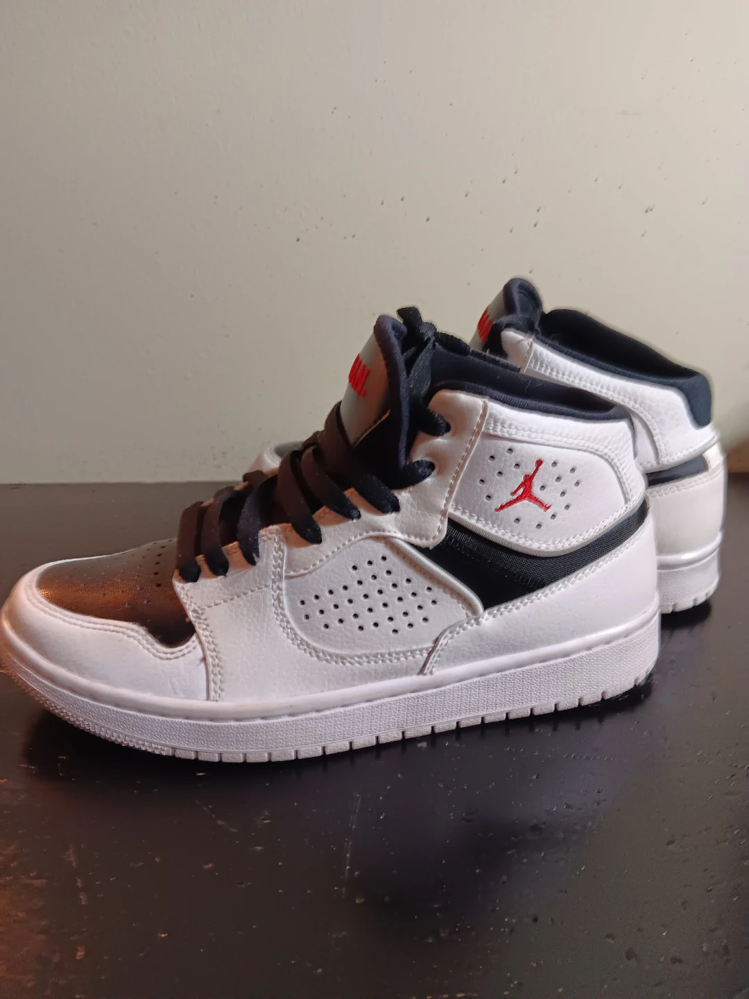 Jordan Jumpman Mid Top Sneakers White Black Red - photo 2