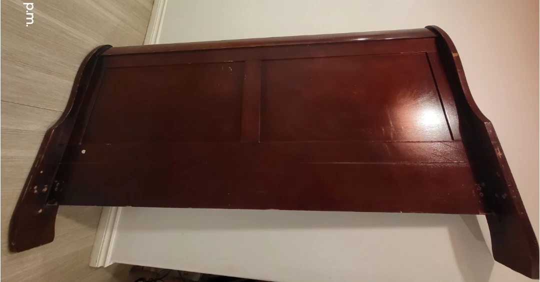 Wooden Headboard and metal bedframe - photo 2