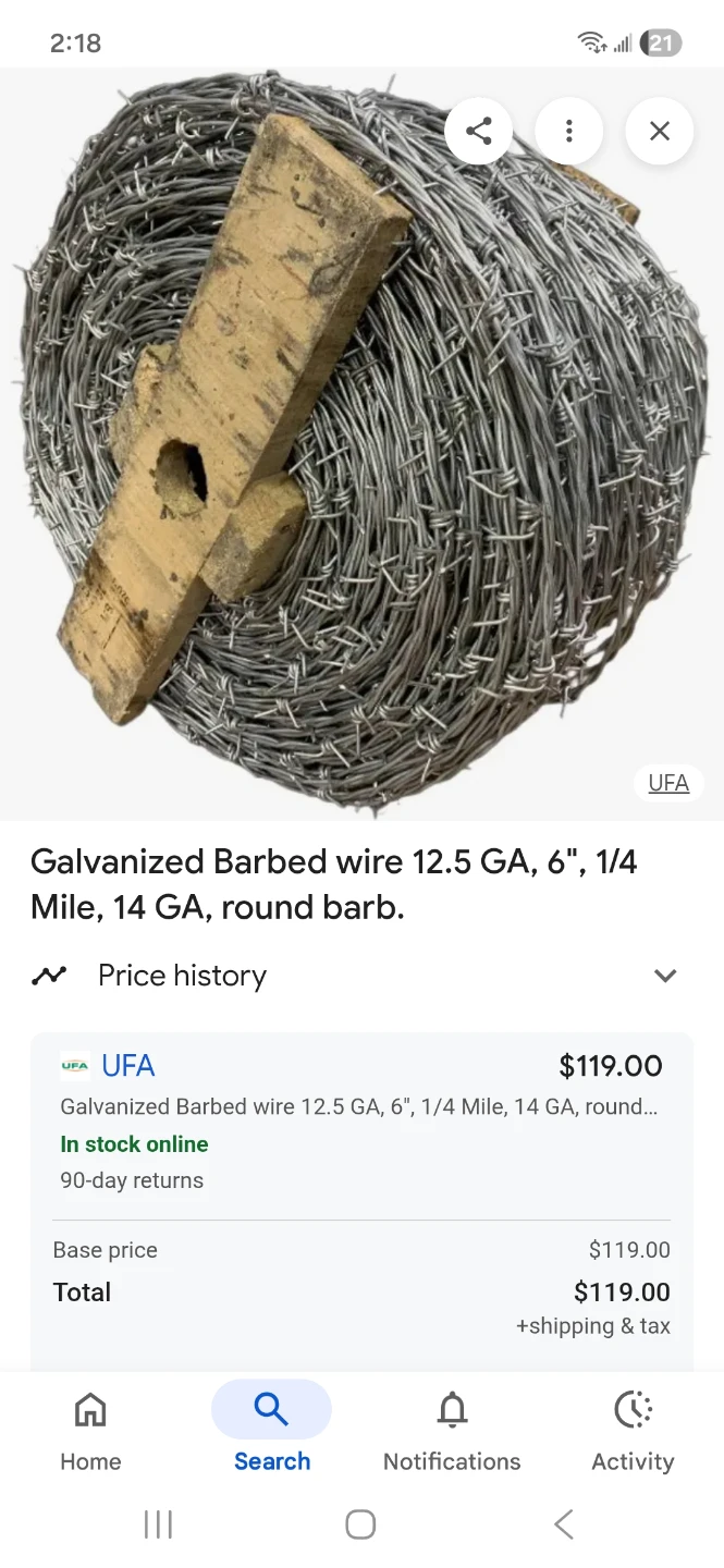Barb wire