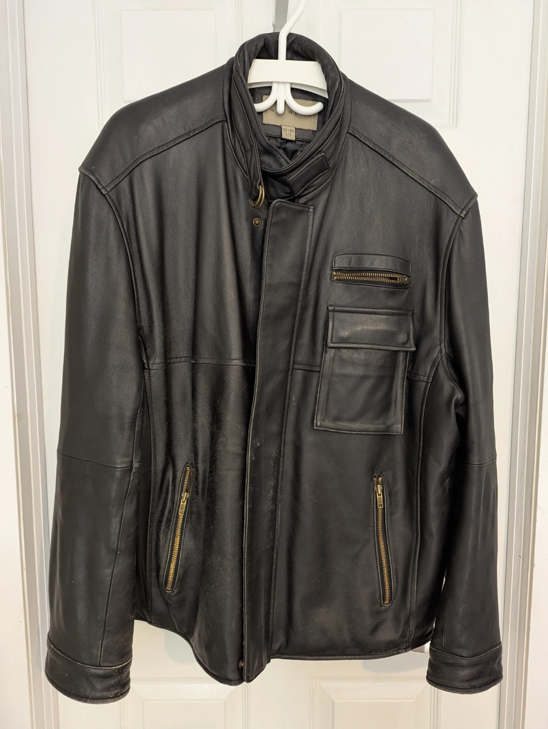 Men's Leather Jacket 42/44 Size Large