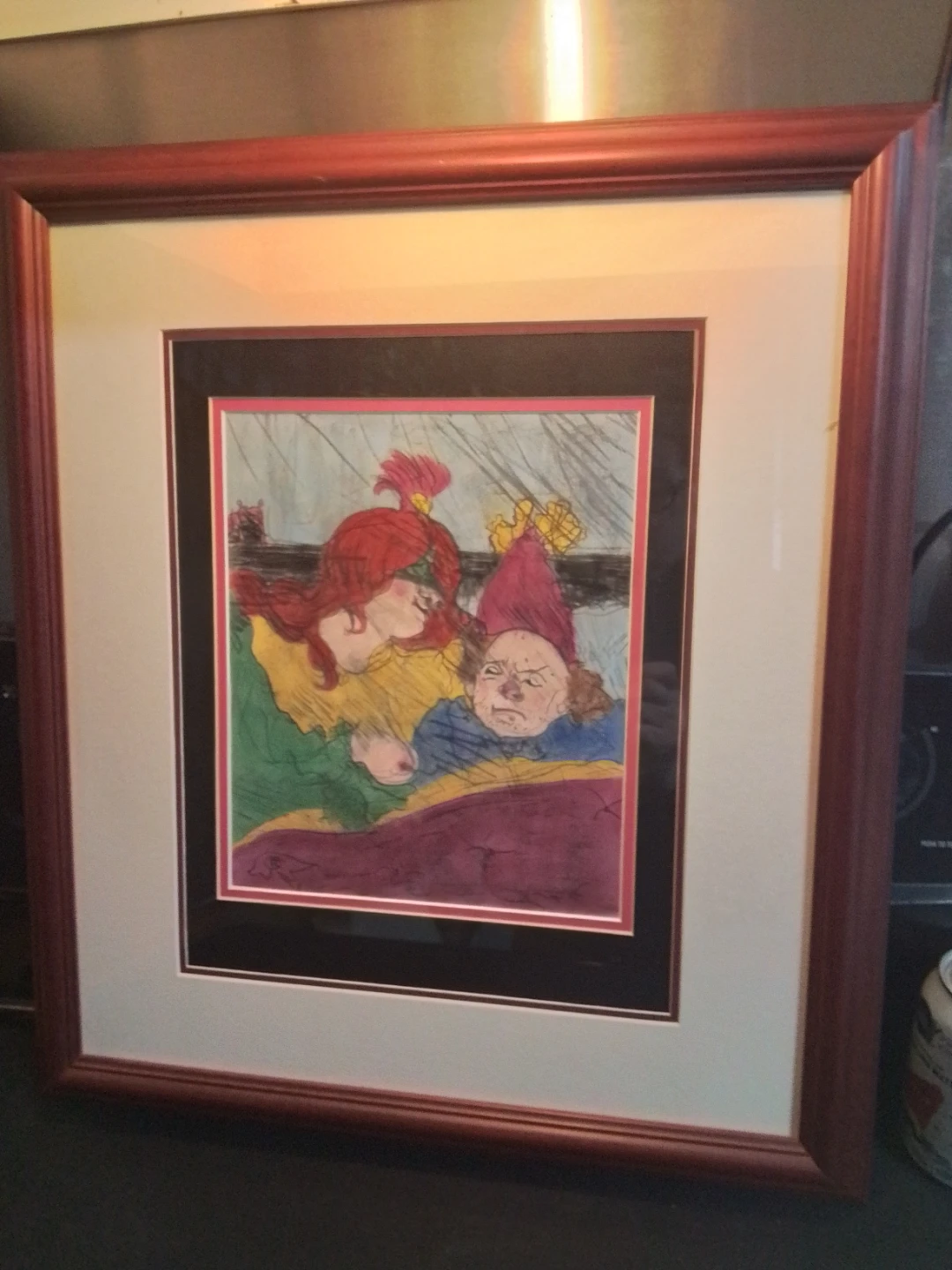 Henri de Toulouse-Lautrec Hand Colored lithograph with COA