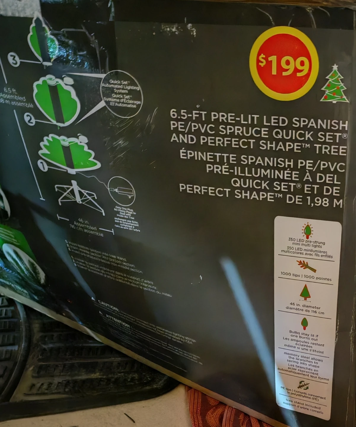 6.5 ft Pre-Lit LED Quick Set Christmas Tree - photo 3