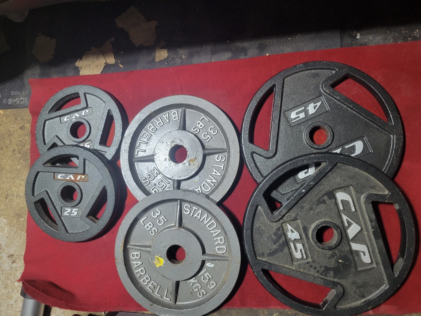 2" HOLE  OLYMPIC PLATES. 210LBs - photo 2