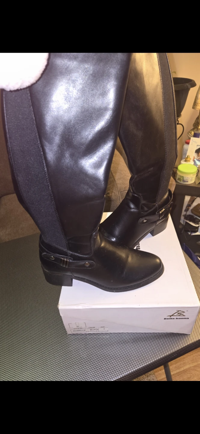Bella Hana Black Riding Boots - Size 7 - photo 2