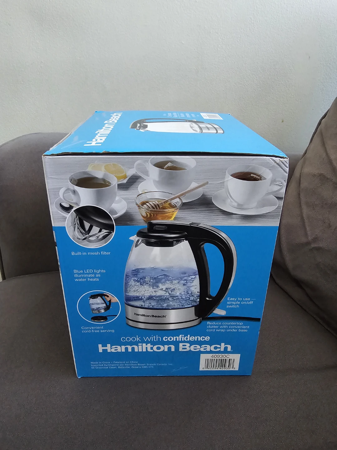 Hamilton Beach Glass Electric Tea Kettle, 1 L, 1500 Watts - photo 2